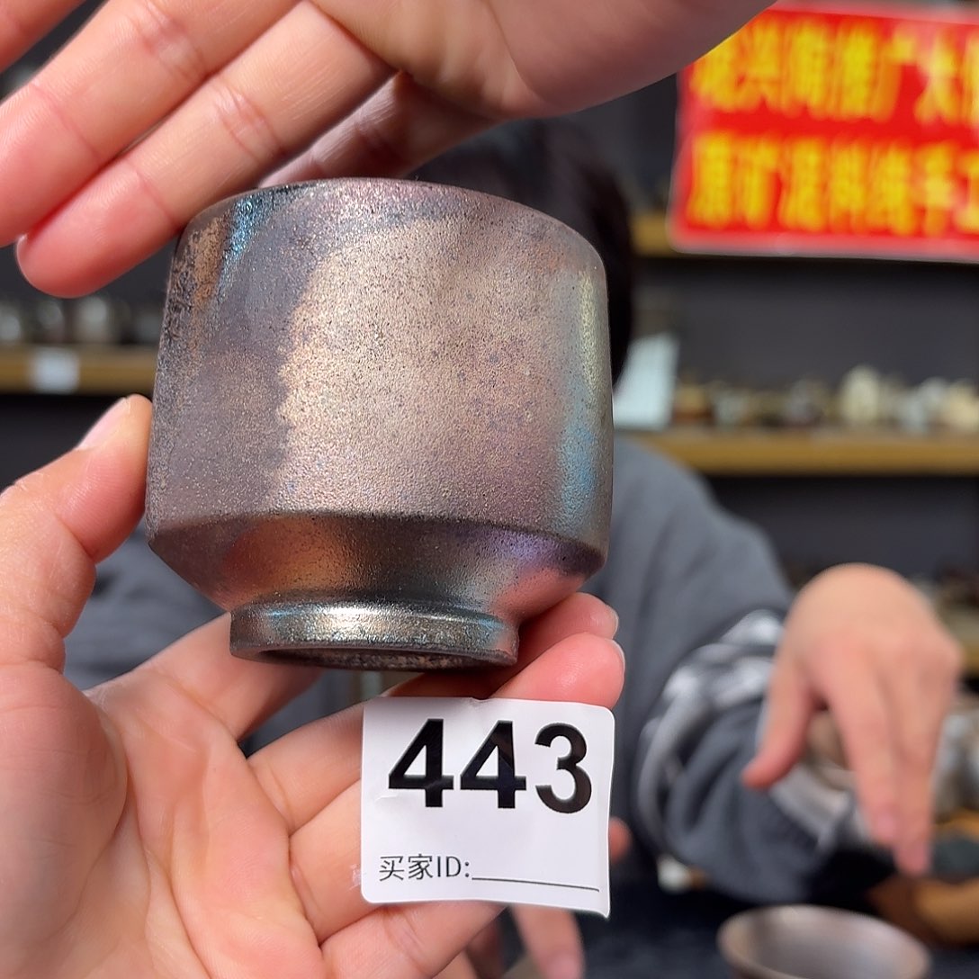 杯坭兴陶柴烧全手工原矿泥料杯