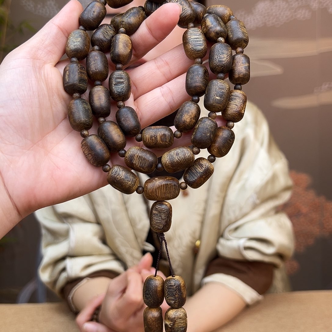 沉香手串海南老白奇金丝红油天然留疤多样性发货一条50克➕