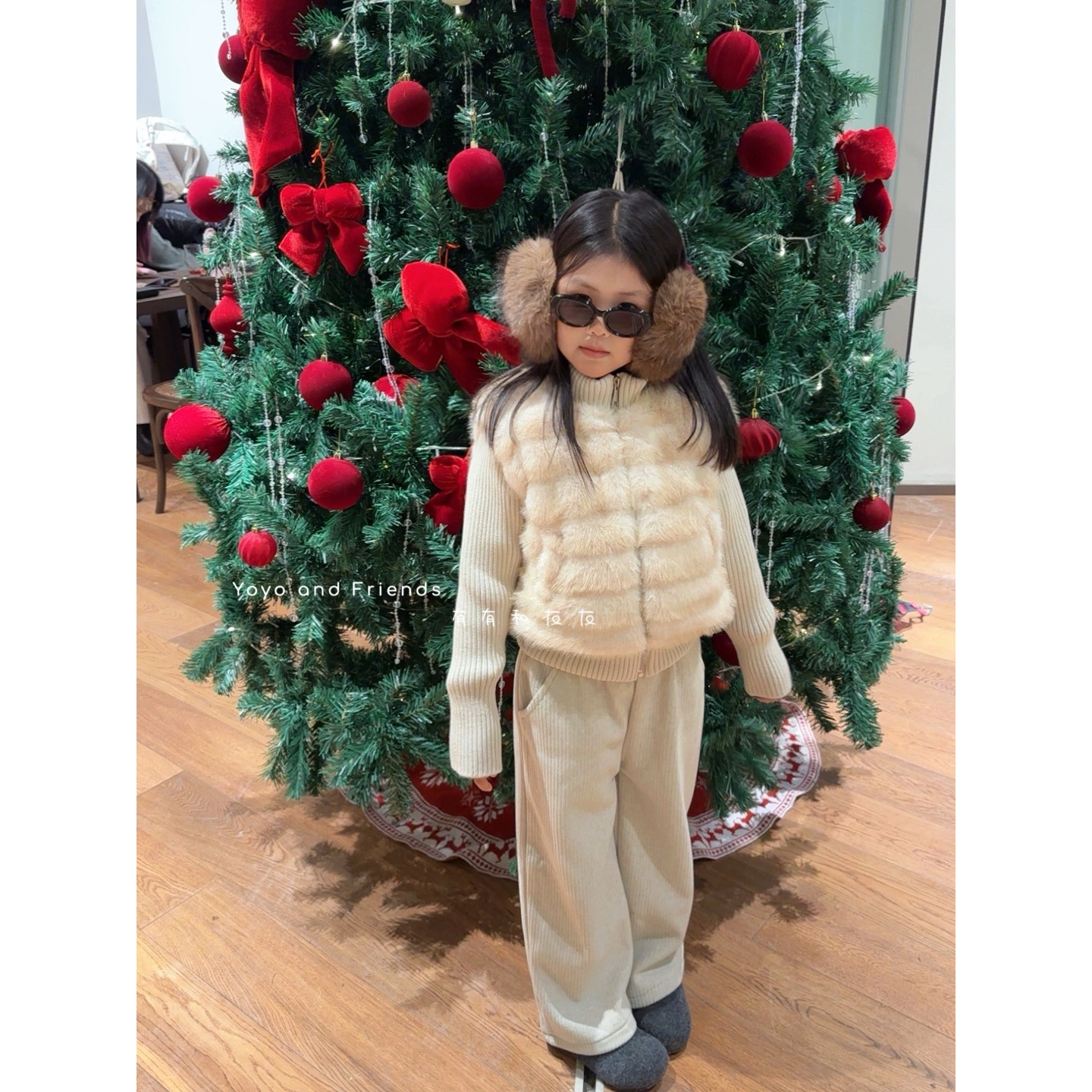 有有家·儿童高品质秋新款韩系百搭洋气夹棉外套加绒休闲裤两件套