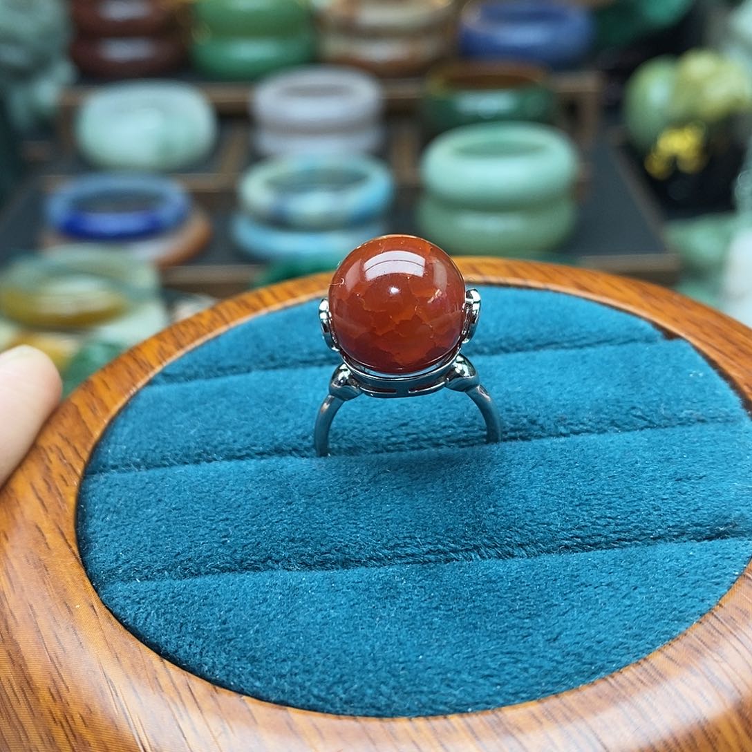 玛瑙/玉髓戒指合金