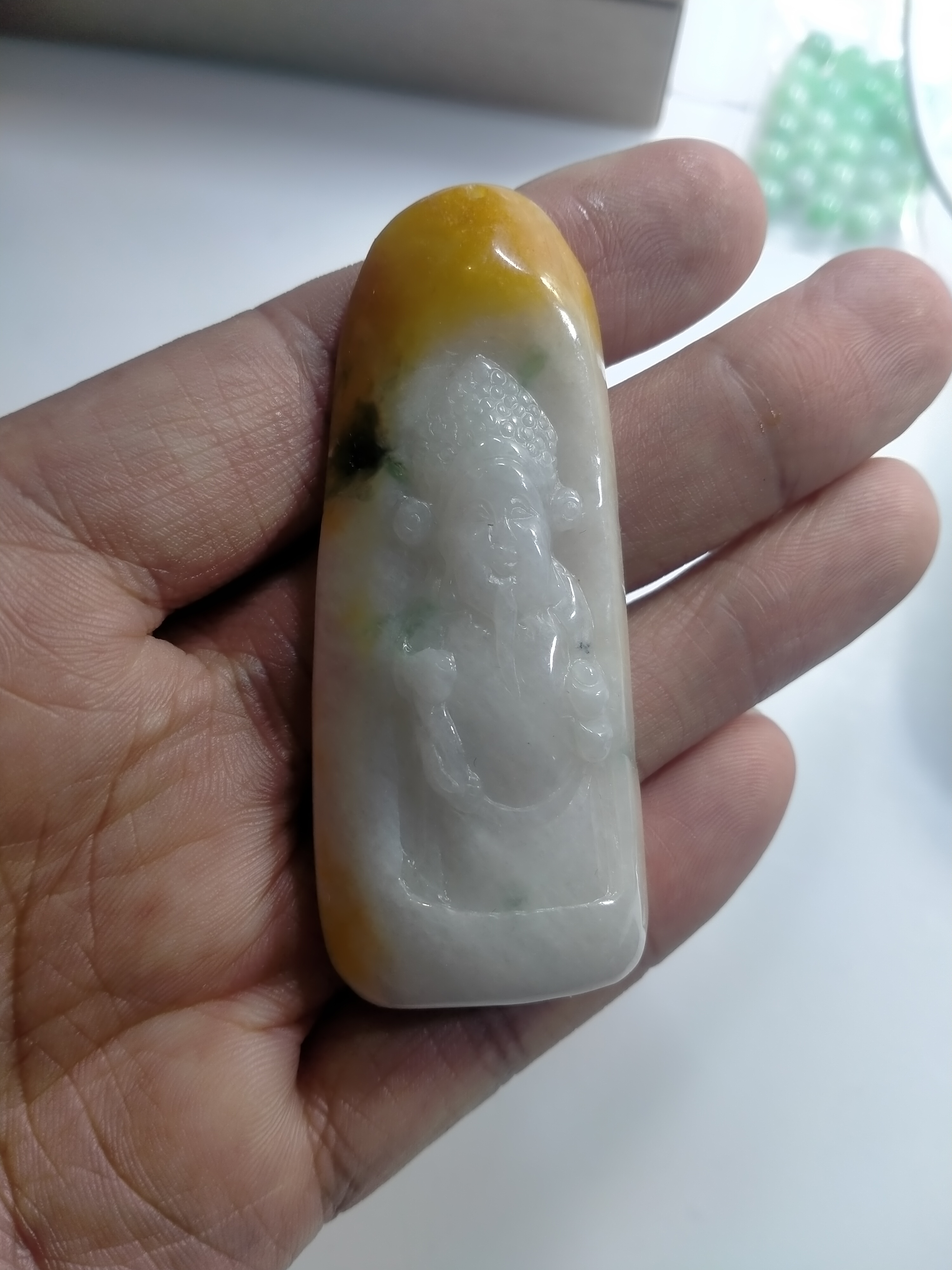 艺萱翡翠，翡翠财神挂件