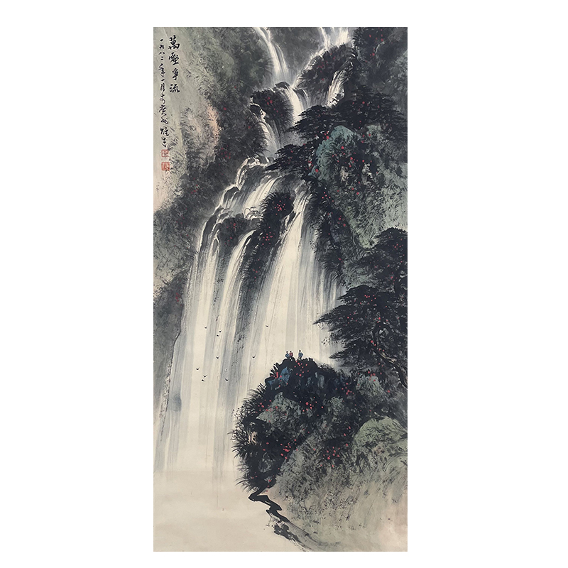 a-2466轴山水68*137cm