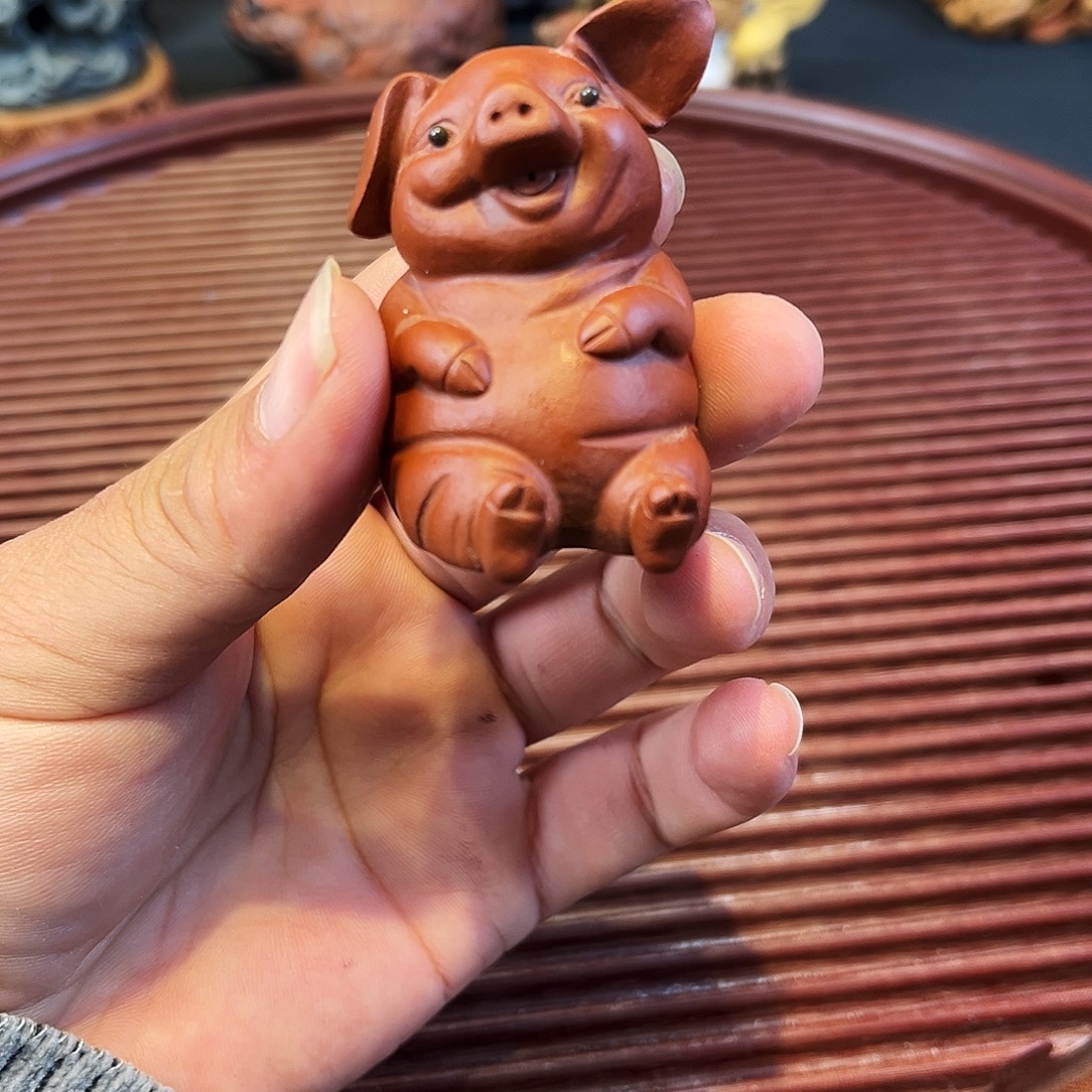 紫砂茶杯高端紫砂茶宠微瑕