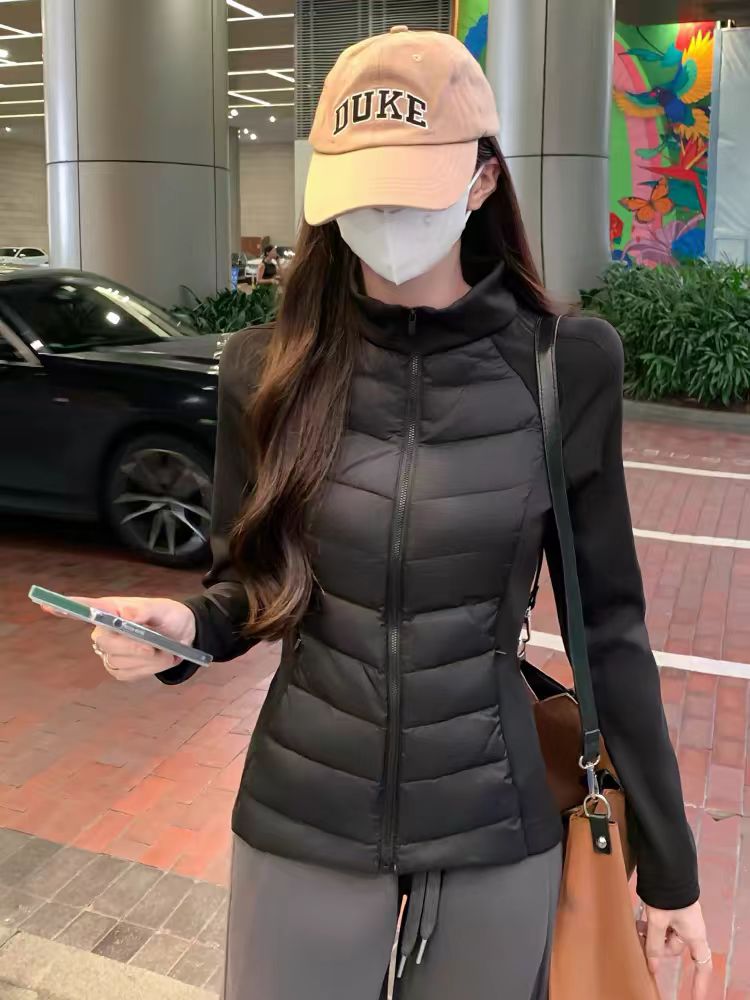 Y-735【衣长50】2025爆款轻薄保暖内搭可外穿立领舒适修身夹棉外套