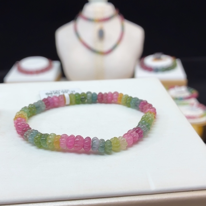 碧玺手链未镶嵌6mm±