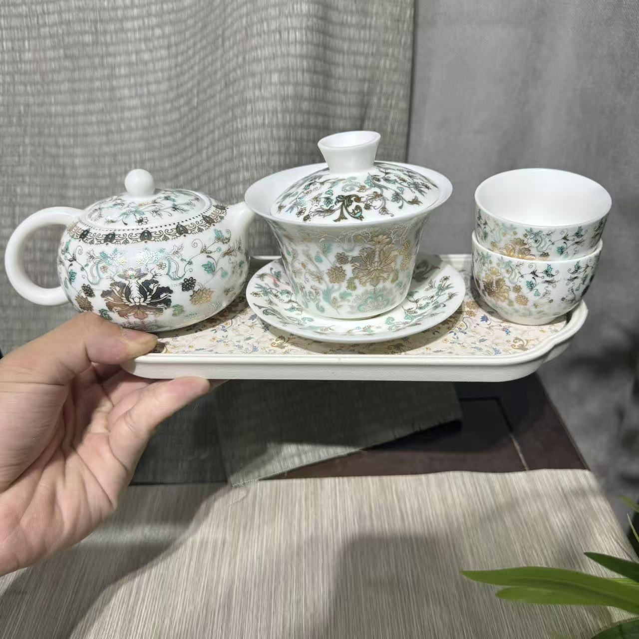 【闪购商品】白瓷茶具套组青花mc157