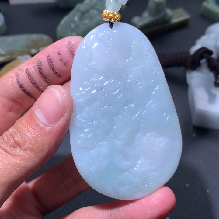 翡翠未镶嵌颈饰保真天然a货翡翠