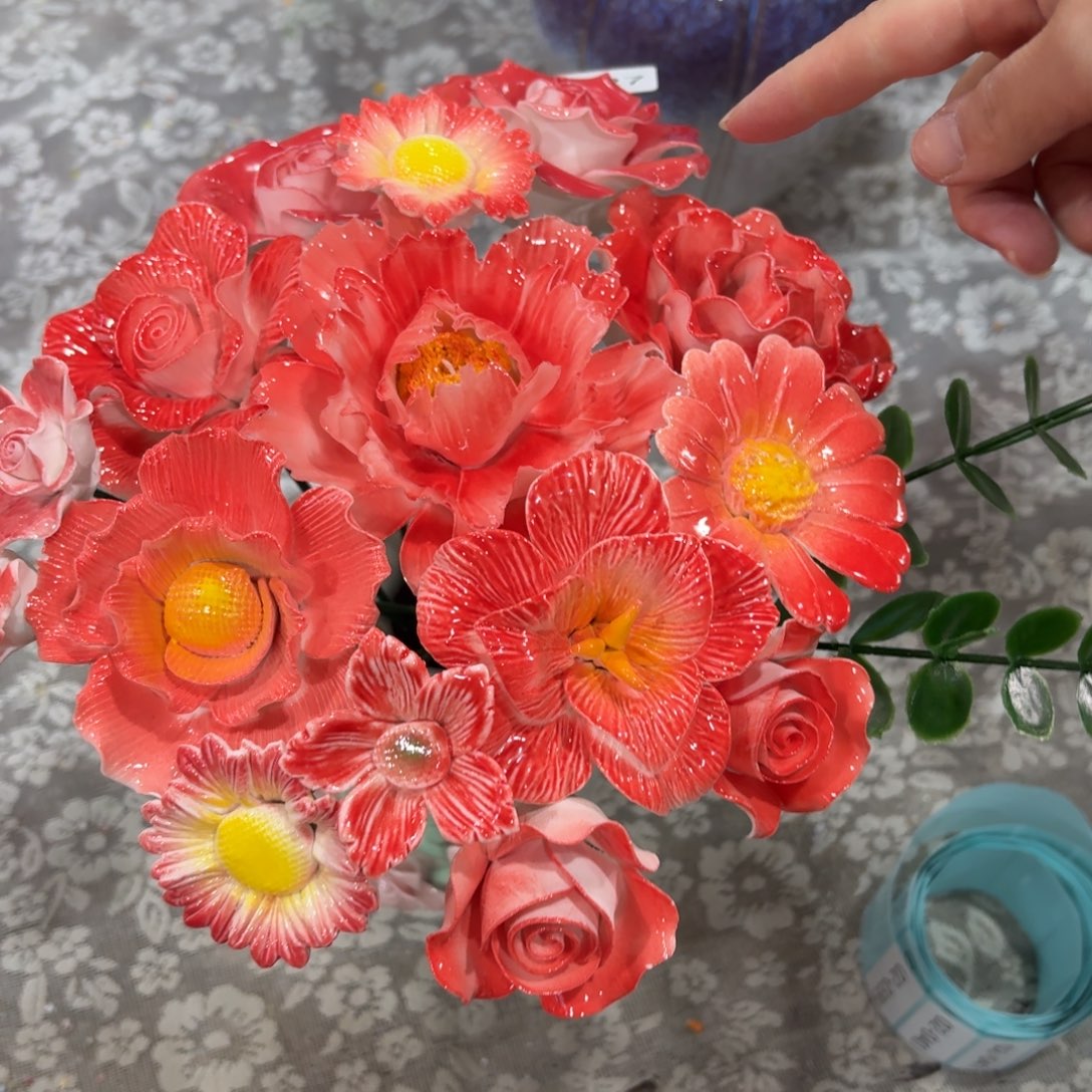 227 陶瓷花拍满20元发货退款拉黑