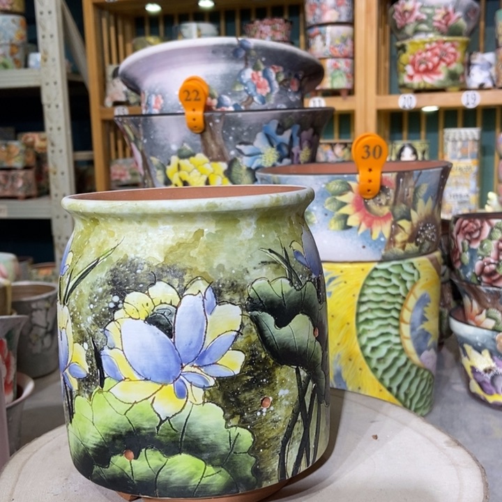 红陶景德镇艺术手绘作品