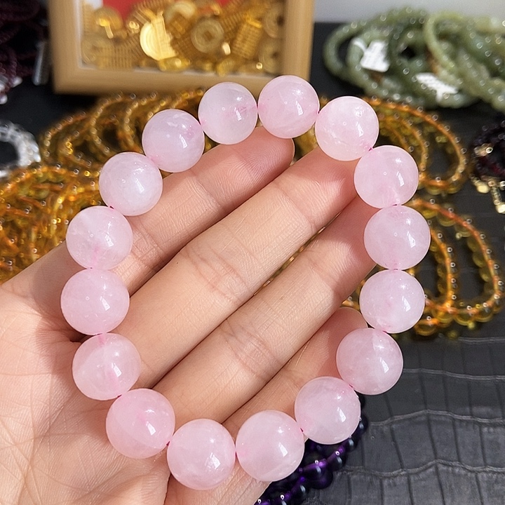 水晶手链未镶嵌粉晶14