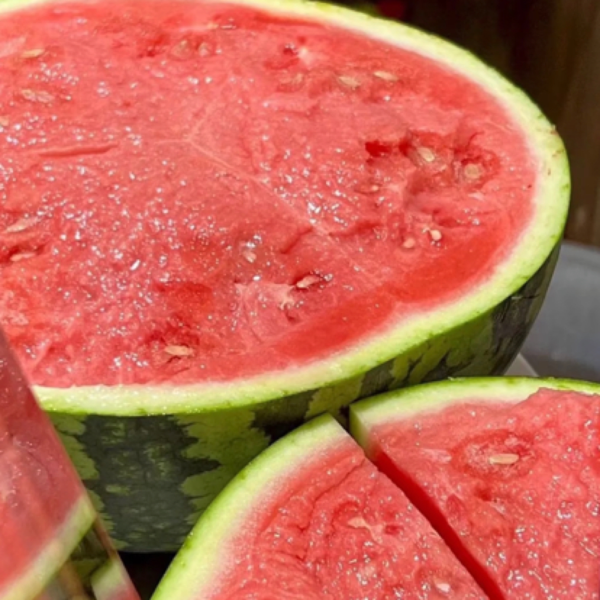 李明星麒麟西瓜无籽半个 5斤左右西瓜同城配海南省