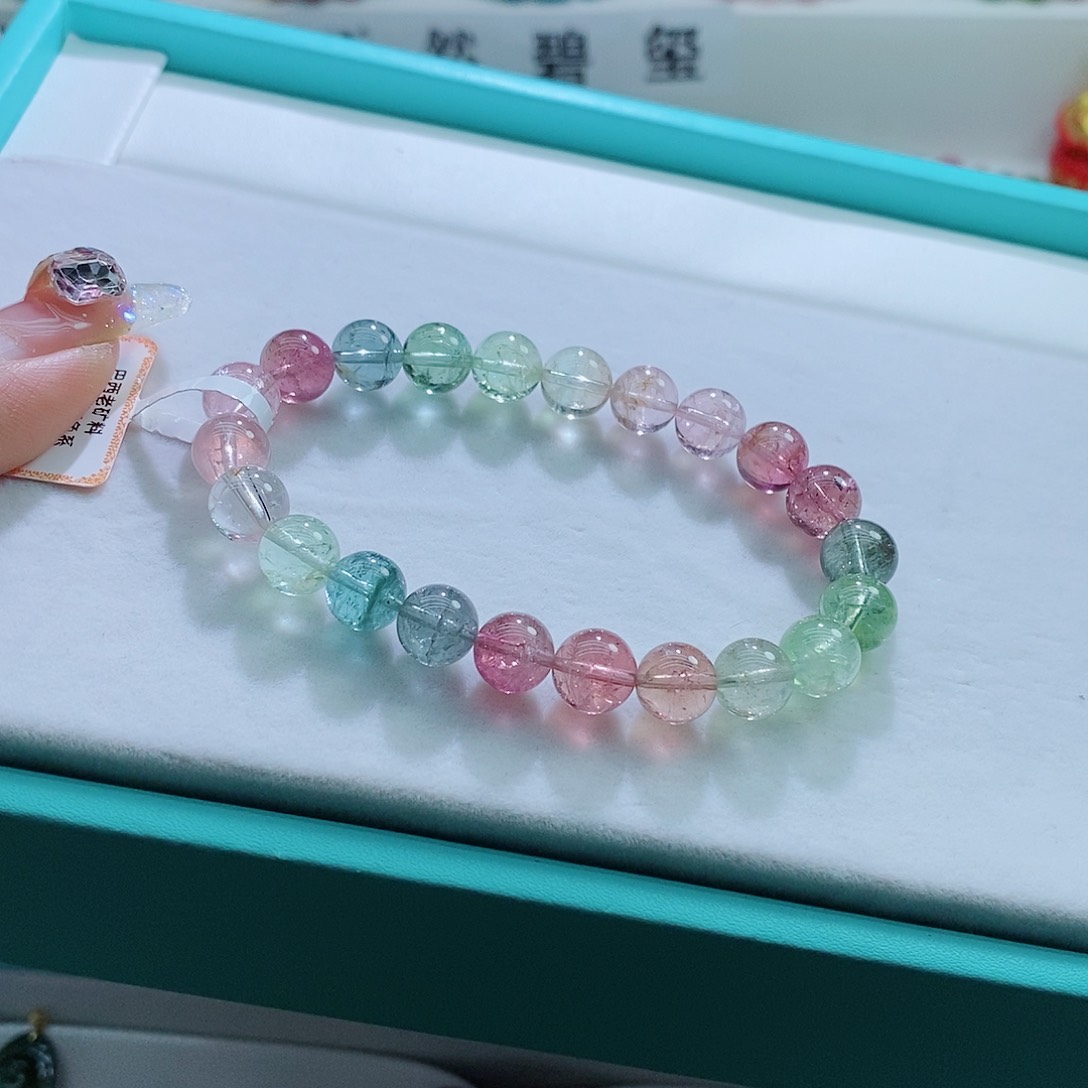 碧玺手链未镶嵌8mm左右