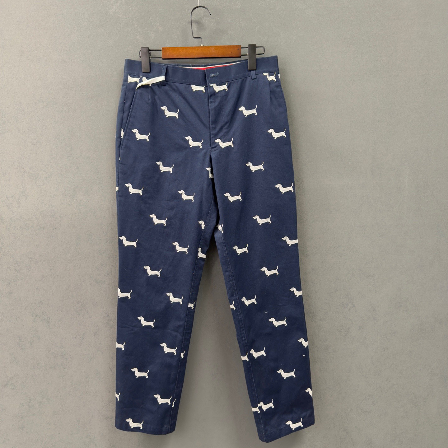 99新 THOMBROWNE （pm）秀款狗狗刺绣西裤 1码 ys000941