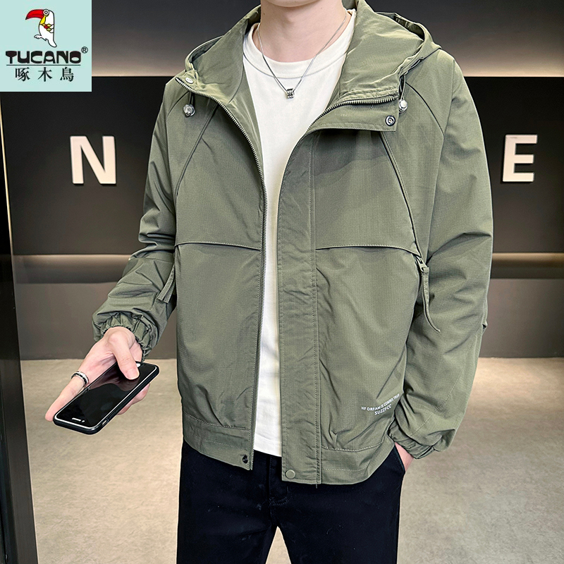 TUCANO/啄木鳥2025秋季新款男士连帽夹克休闲宽松百搭时尚外套潮