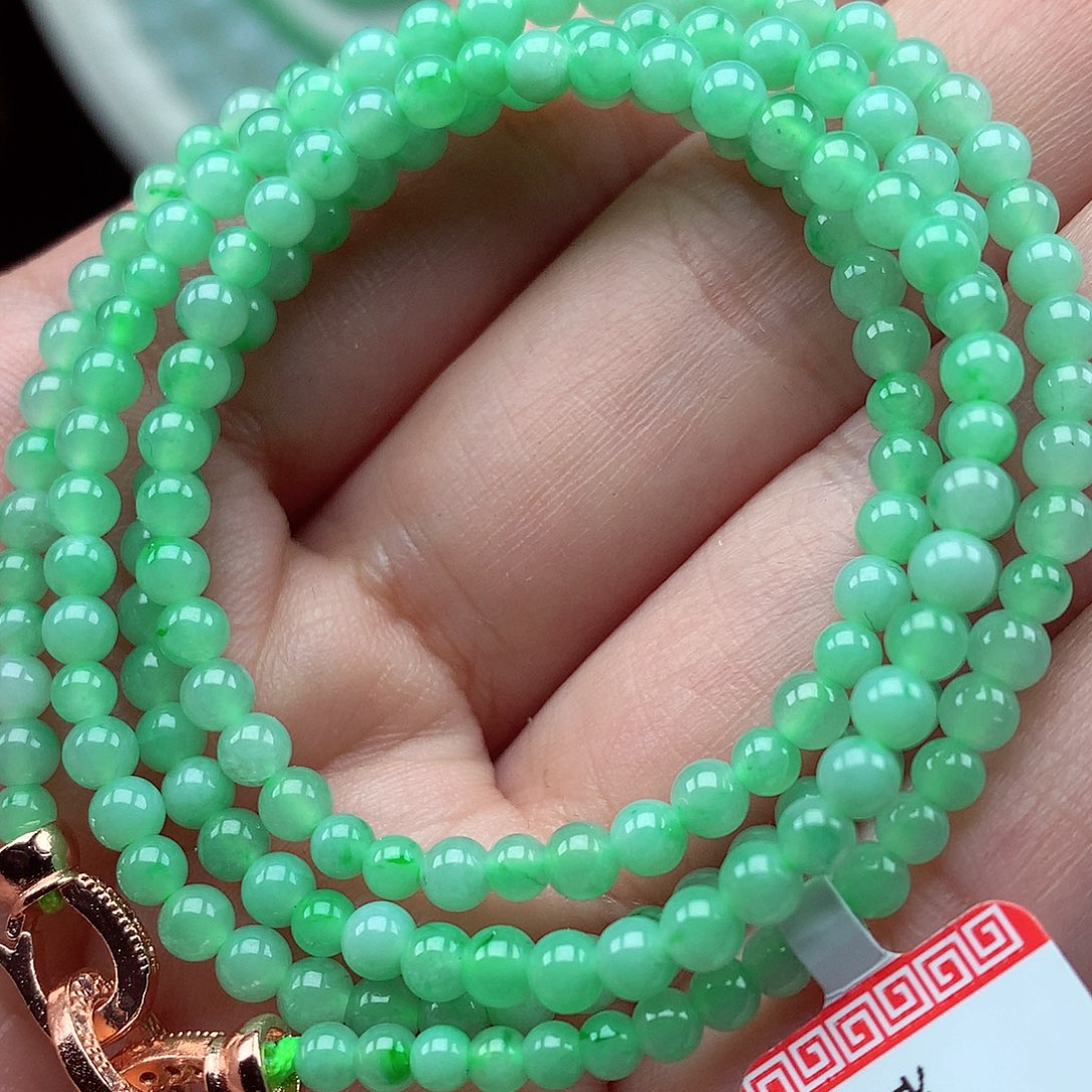翡翠未镶嵌毛衣链翡翠