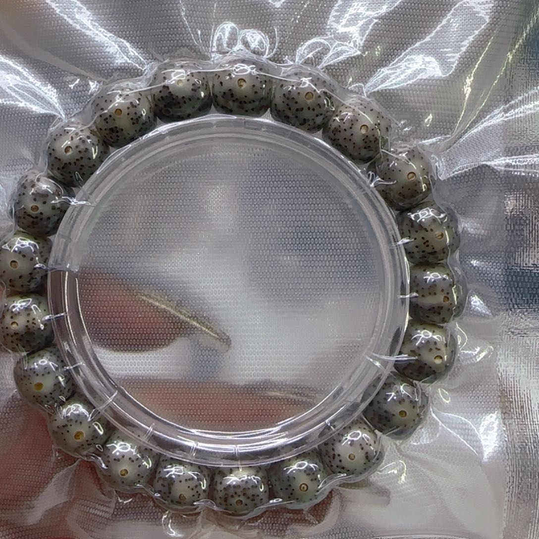 星月菩提手串38尽头黑冰星月菩提1.1桶单圈