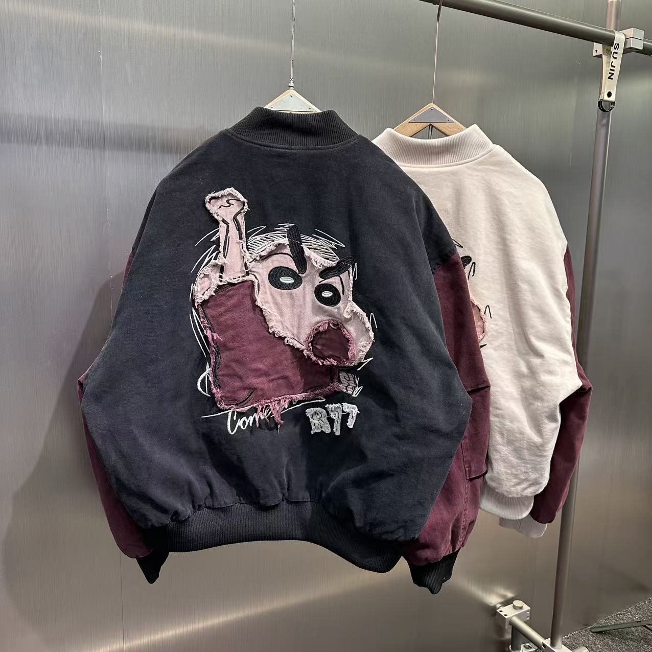 593-594素3 小新 潮牌冬季男女短宽版水洗牛仔羽绒服外套 YR3905