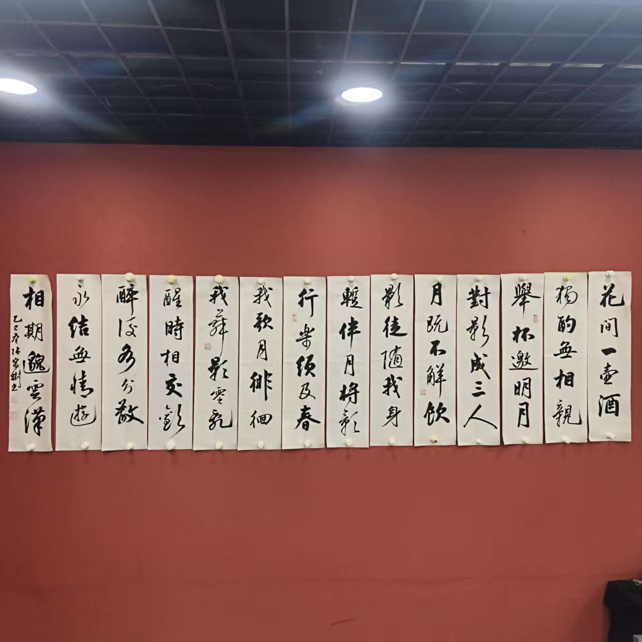 张宗树书法《月下独酌》