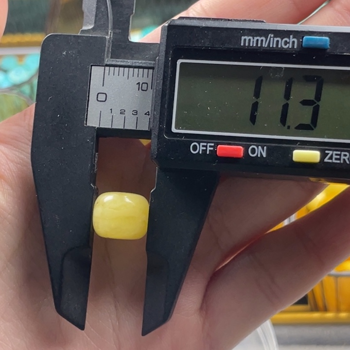 蜜蜡裸石未镶嵌微瑕11mm蜜蜡老型珠