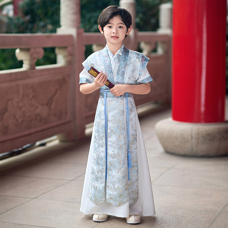 汉服男童夏季中国风中式男民族夏款2025年秋季男孩古装古风