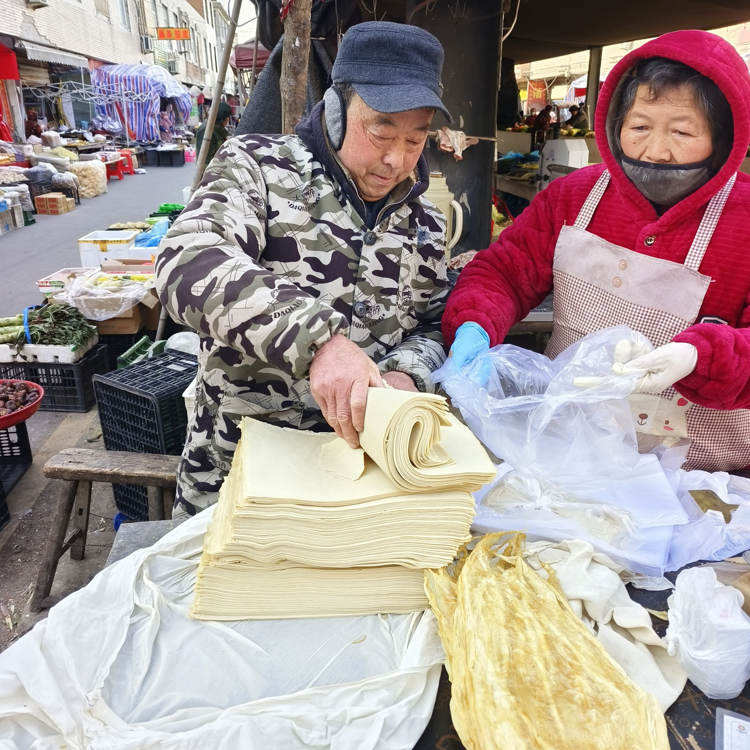 农家豆皮土锅豆皮千张 安徽特产黄豆制土锅豆皮