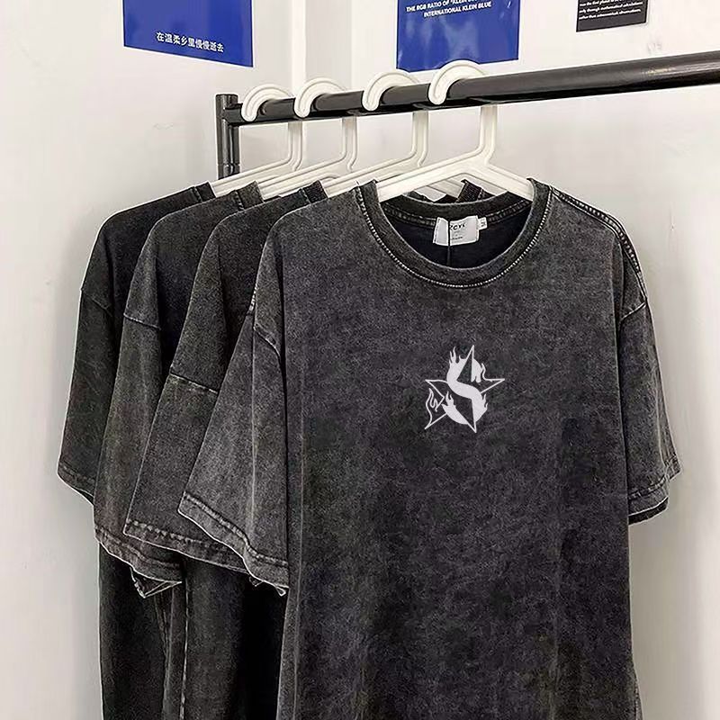 GOOD爆裂纹logo短袖T恤