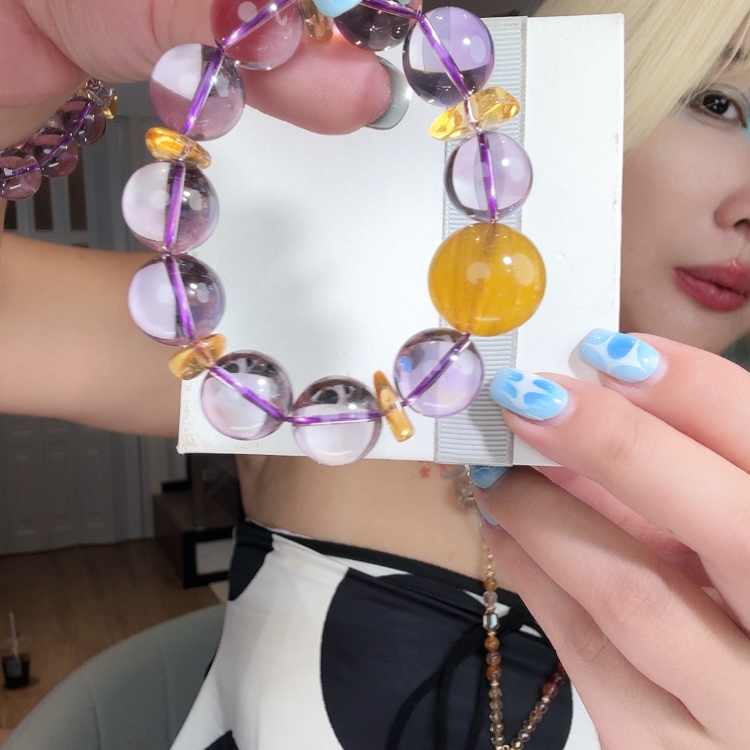 水晶手链未镶嵌15的珠子  62克