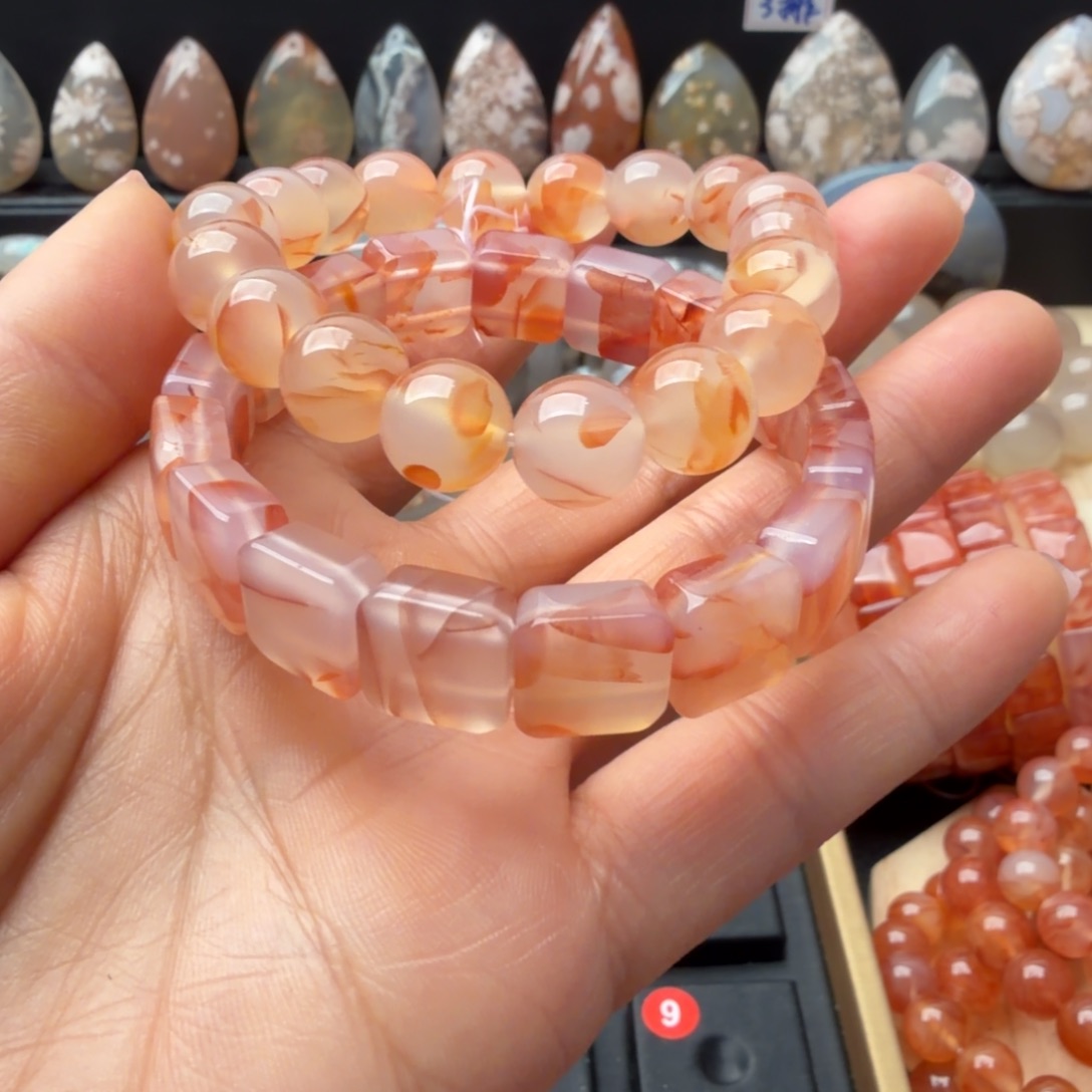 暖***阳玛瑙/玉髓合金颈饰