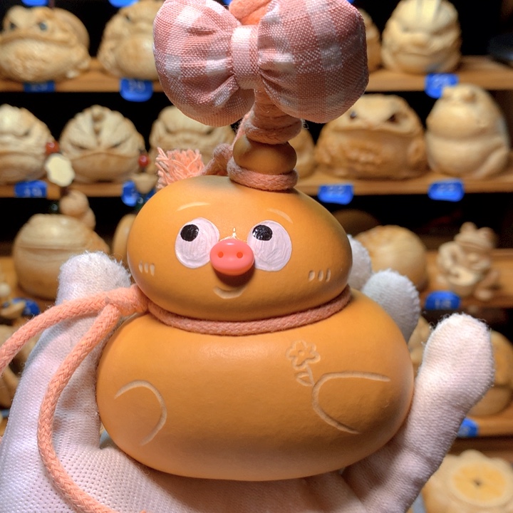 竹竹根雕创意葫芦手把件