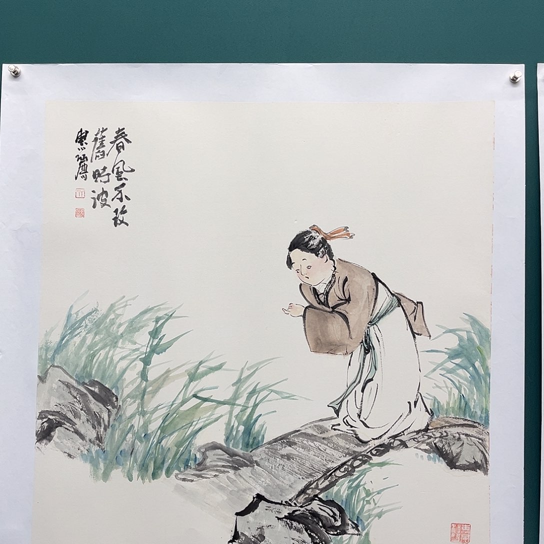国画艺术家真人手绘