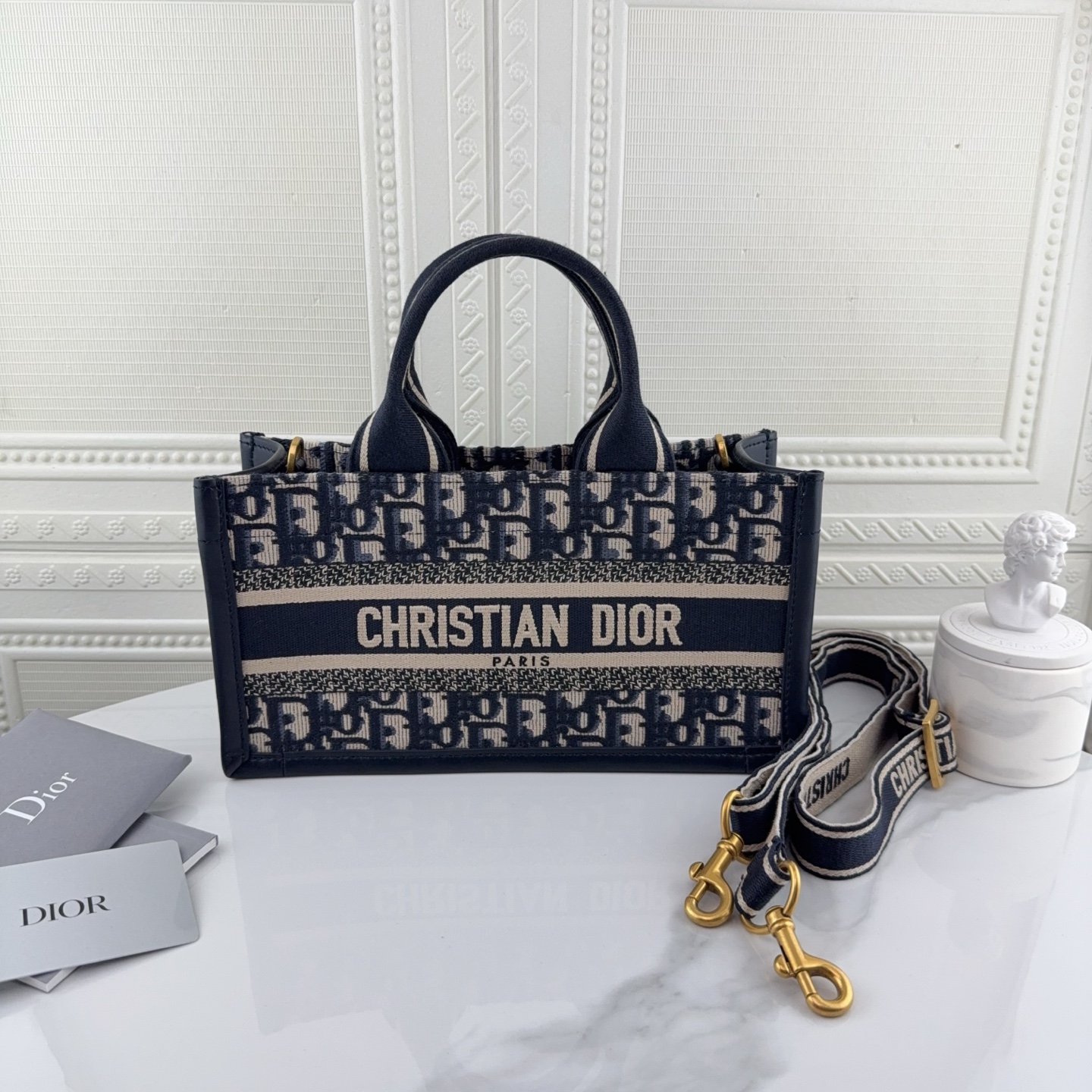 99新 DIOR/迪奥 book tote 横版 老花斜挎手提包 编码24年芯片