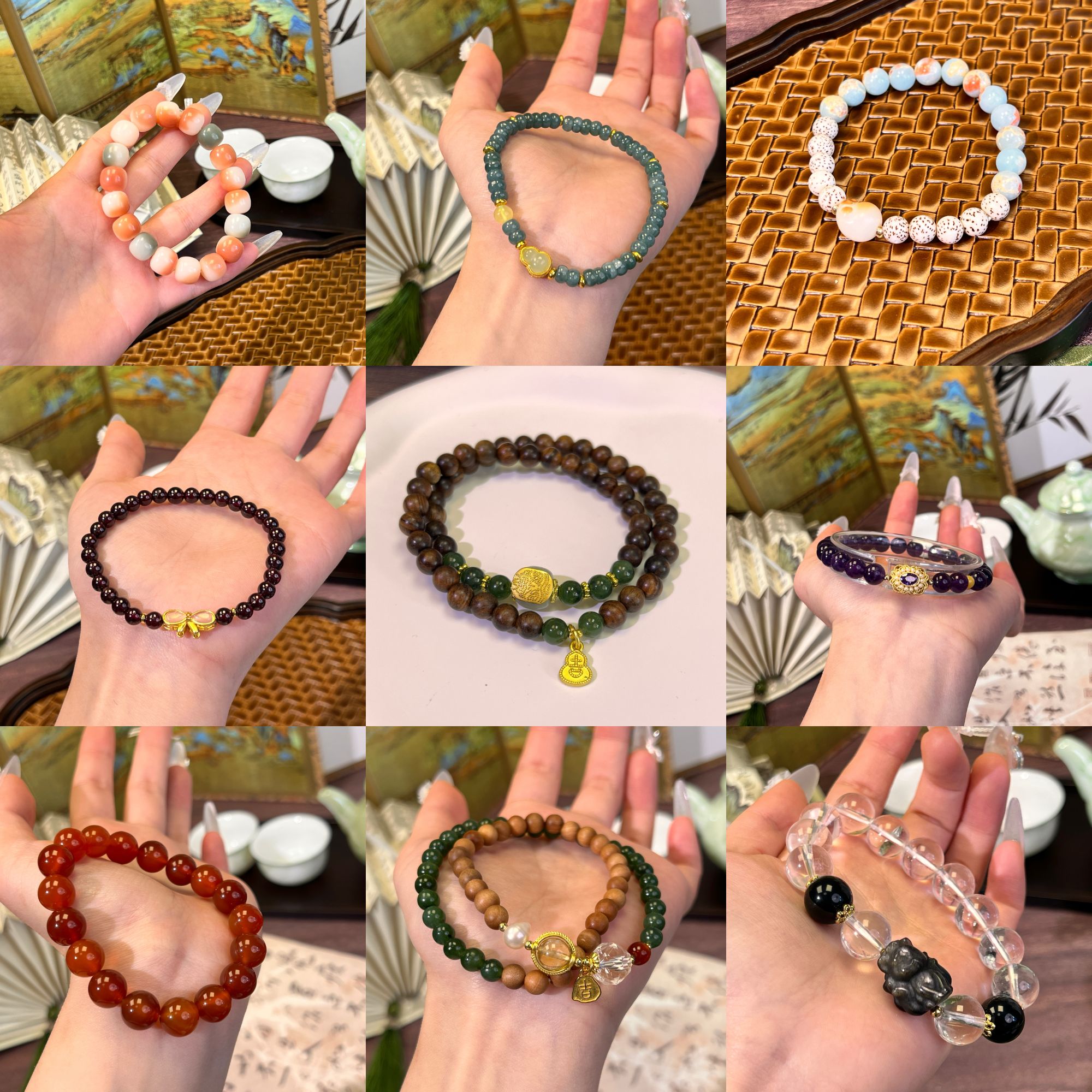 支持点菜，源头厂家上百种手串，全场批发