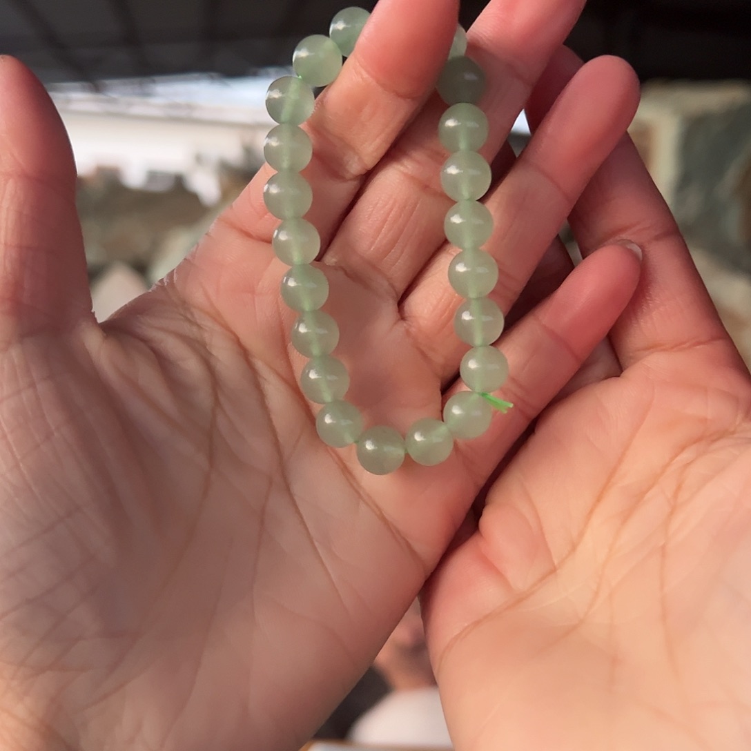 绿东陵冰晴水卡8手串福利无证书