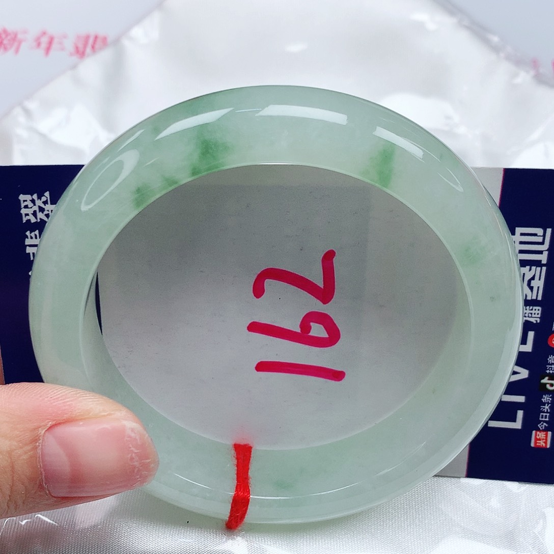 翡翠手镯未镶嵌55圈缅甸天然翡翠a圈