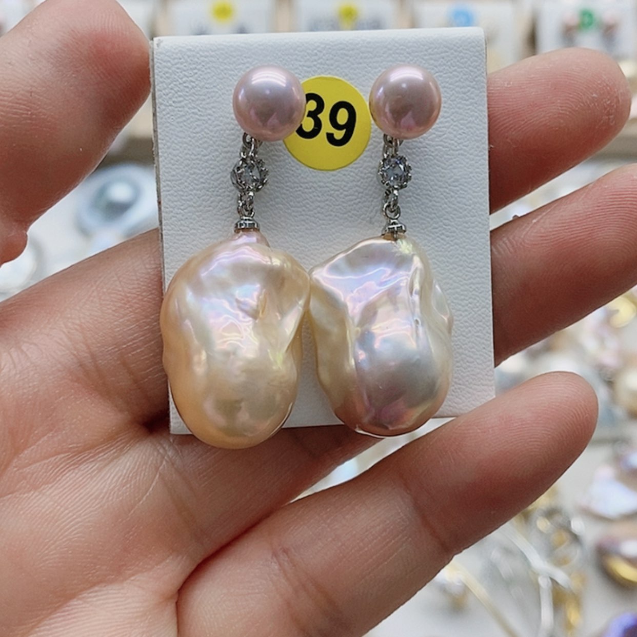 【闪购商品】淡水珍珠耳饰银S925镶嵌
