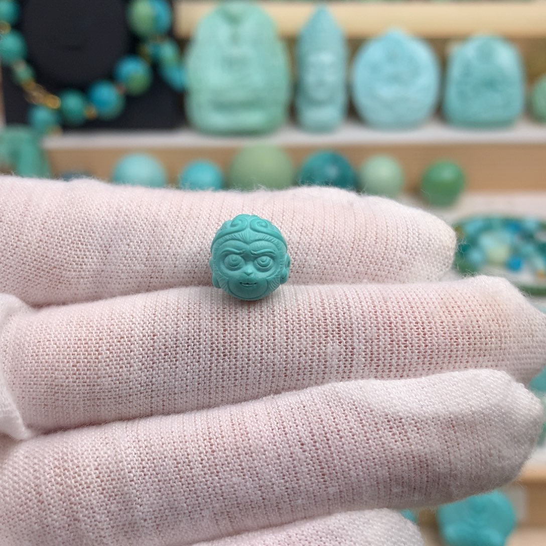 未镶嵌绿松石珠宝奇石10.3mm