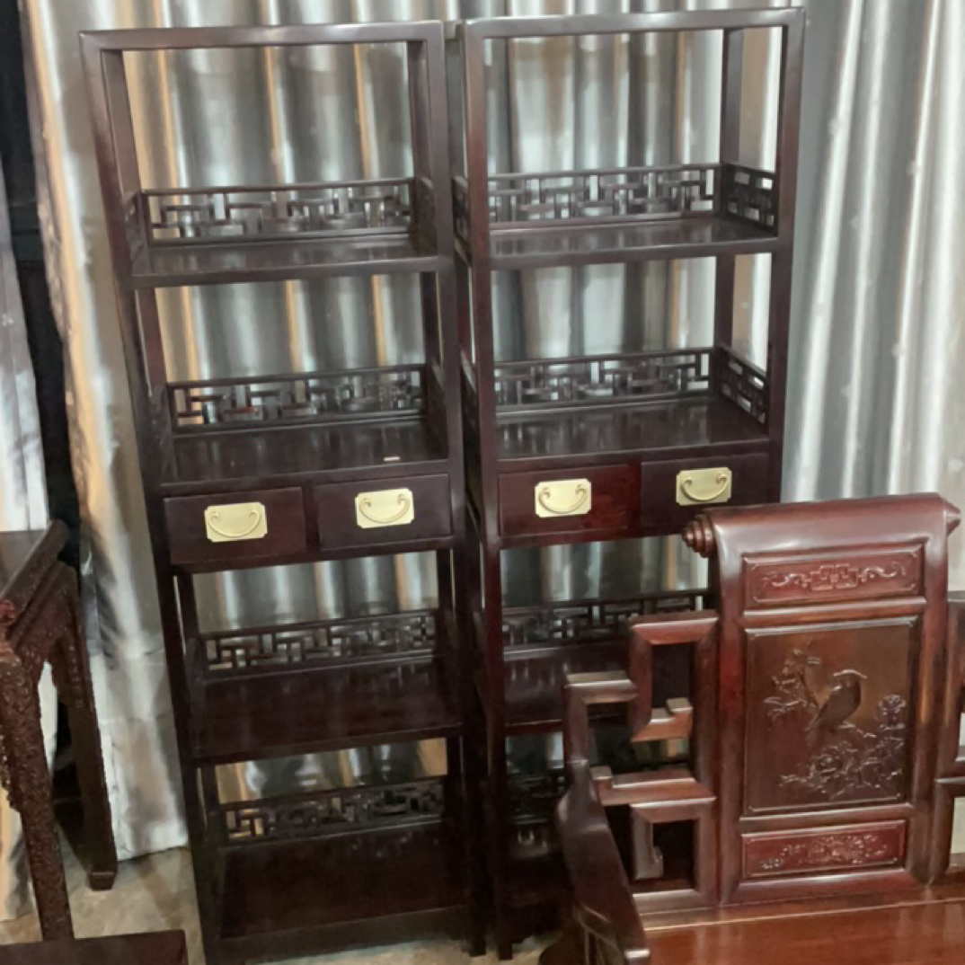 印度小叶紫檀书架两件套
