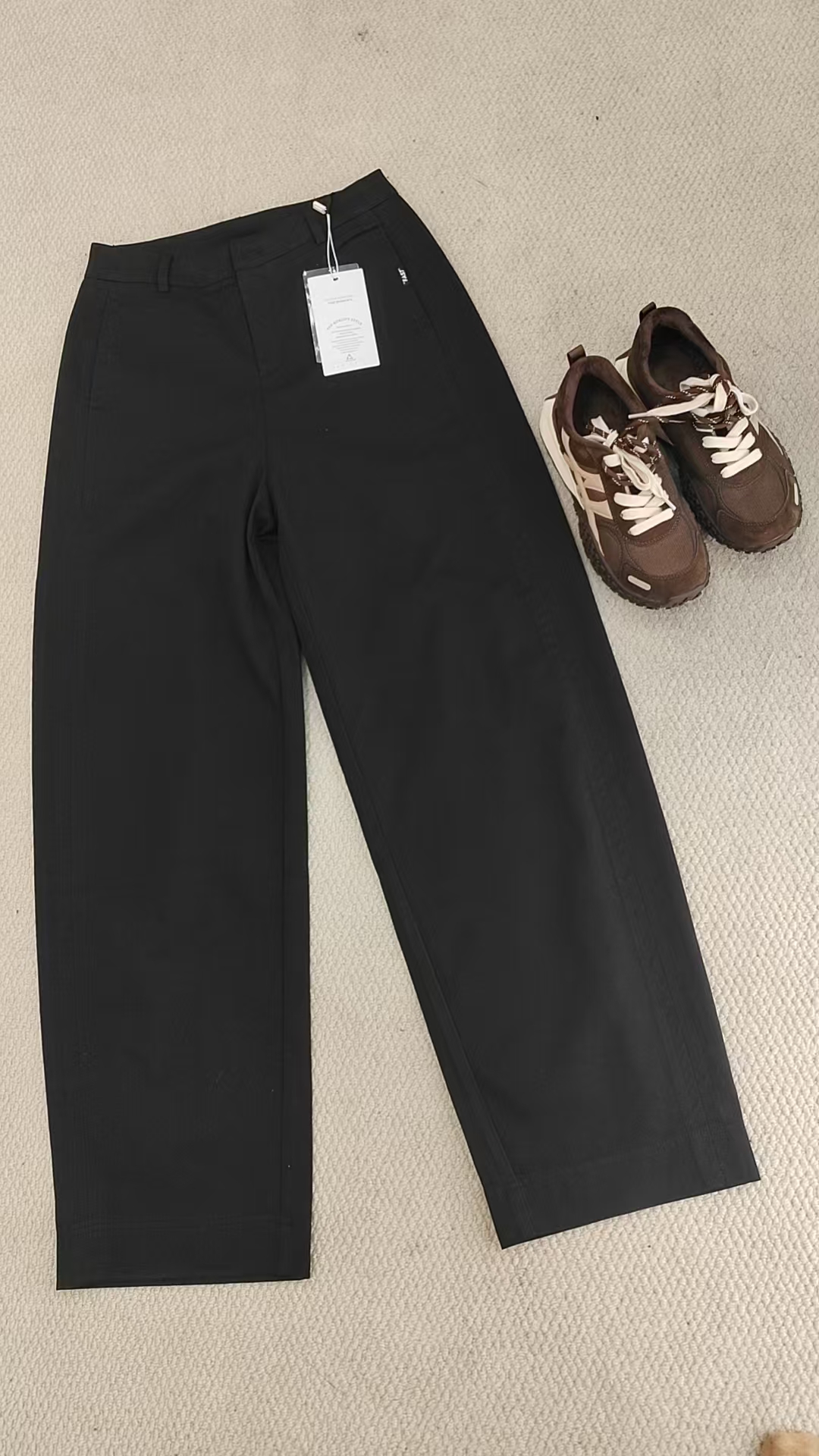春夏秋冬高腰服装版型保暖休闲休闲裤黑色时尚百搭加厚