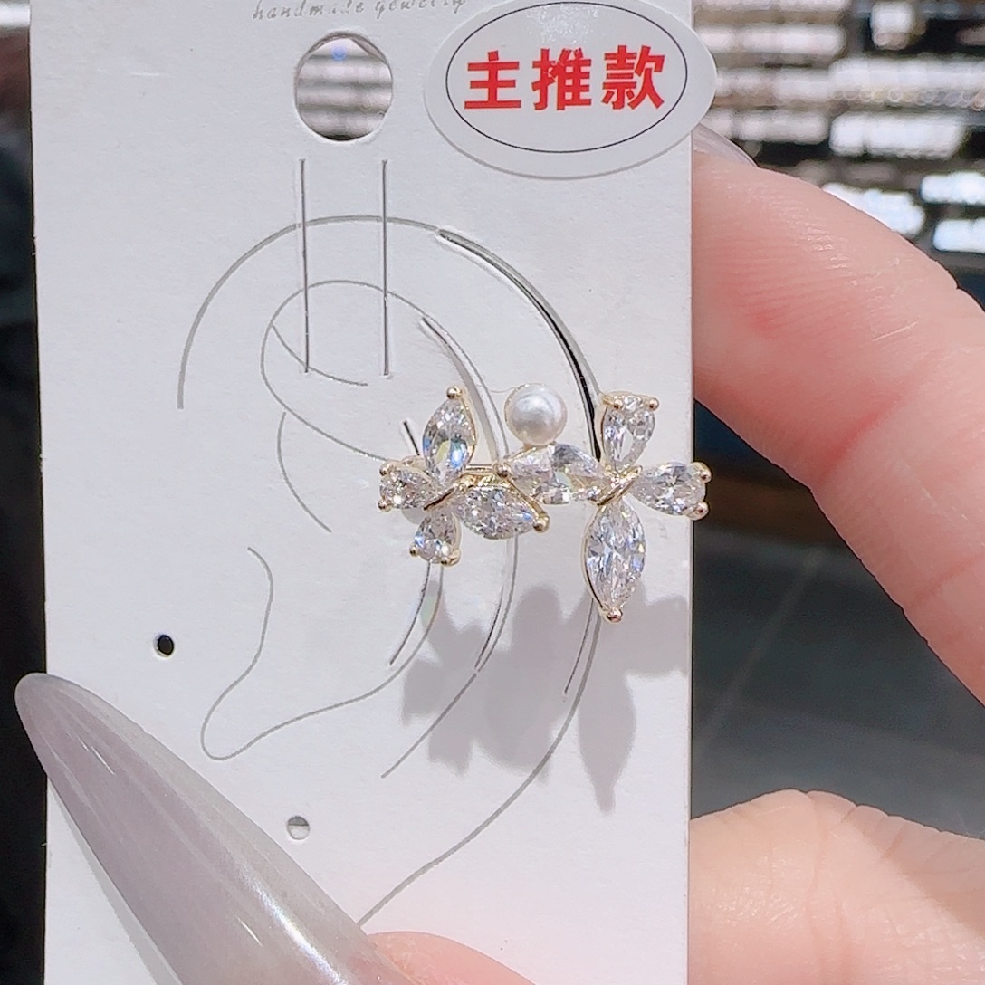 锆石铜合金925银耳环