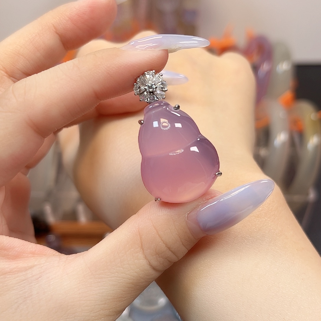 玛瑙/玉髓银S925镶嵌颈饰