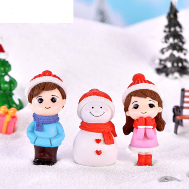 微景观塑料可爱树脂娃娃情侣小摆件小公仔摄影造景卡通塑料小人