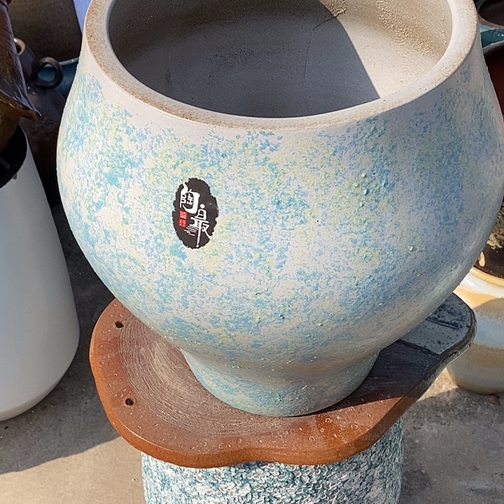 紫砂花盆口28高度39瑕疵