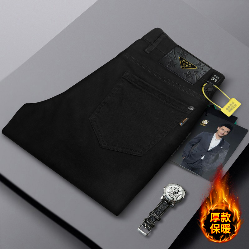 SGSM冬季男款宽松直筒牛仔裤高端轻奢百搭休闲不掉色裤子男牛仔裤
