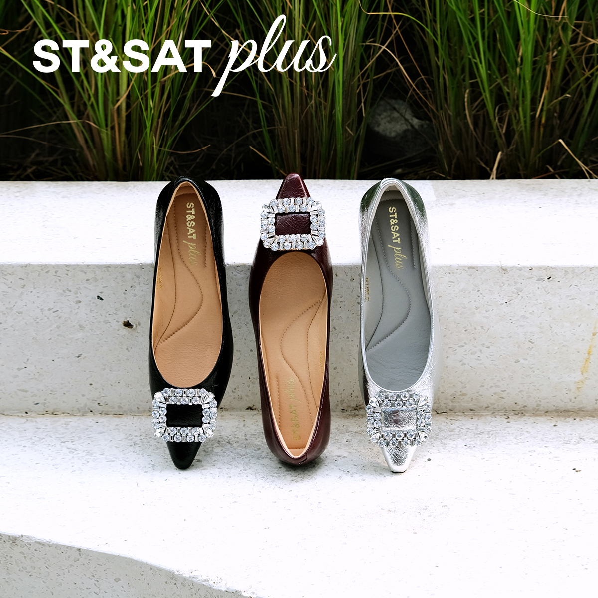 【银宴系列】星期六浅口单鞋新款气质优雅百搭尖头水钻通勤女鞋1570