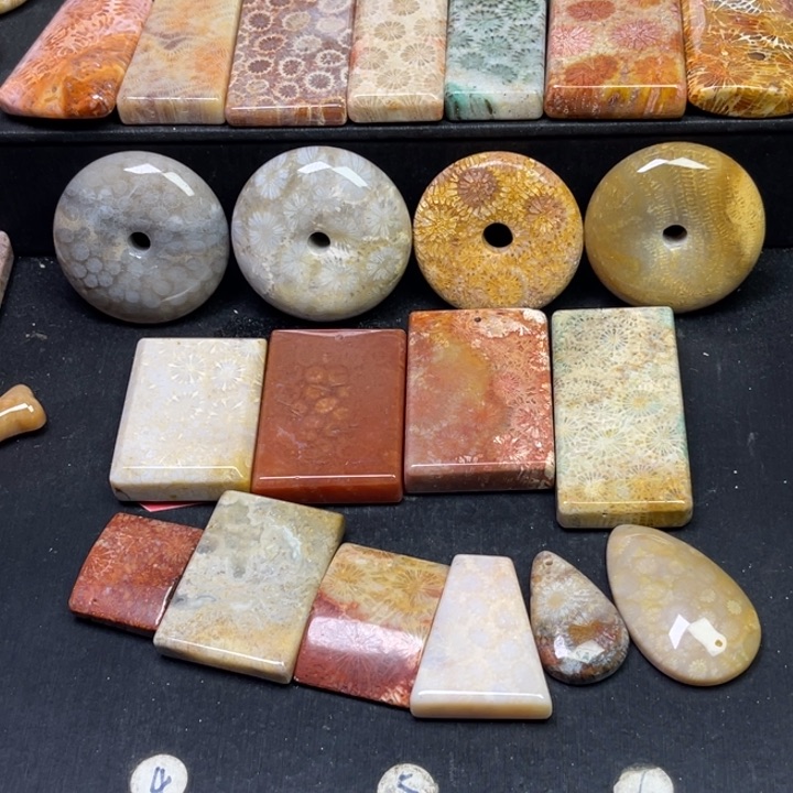 未镶嵌吊坠硅化珊瑚（珊瑚玉）