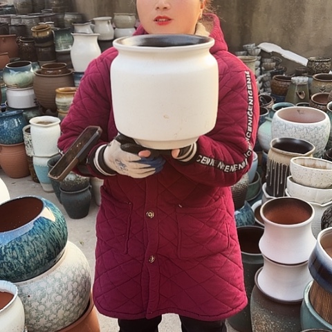 口21高22瑕疵盆子。 