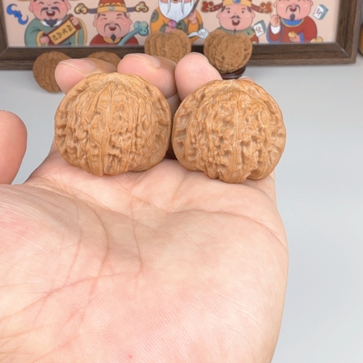 手串文玩核桃白狮子38/37/32