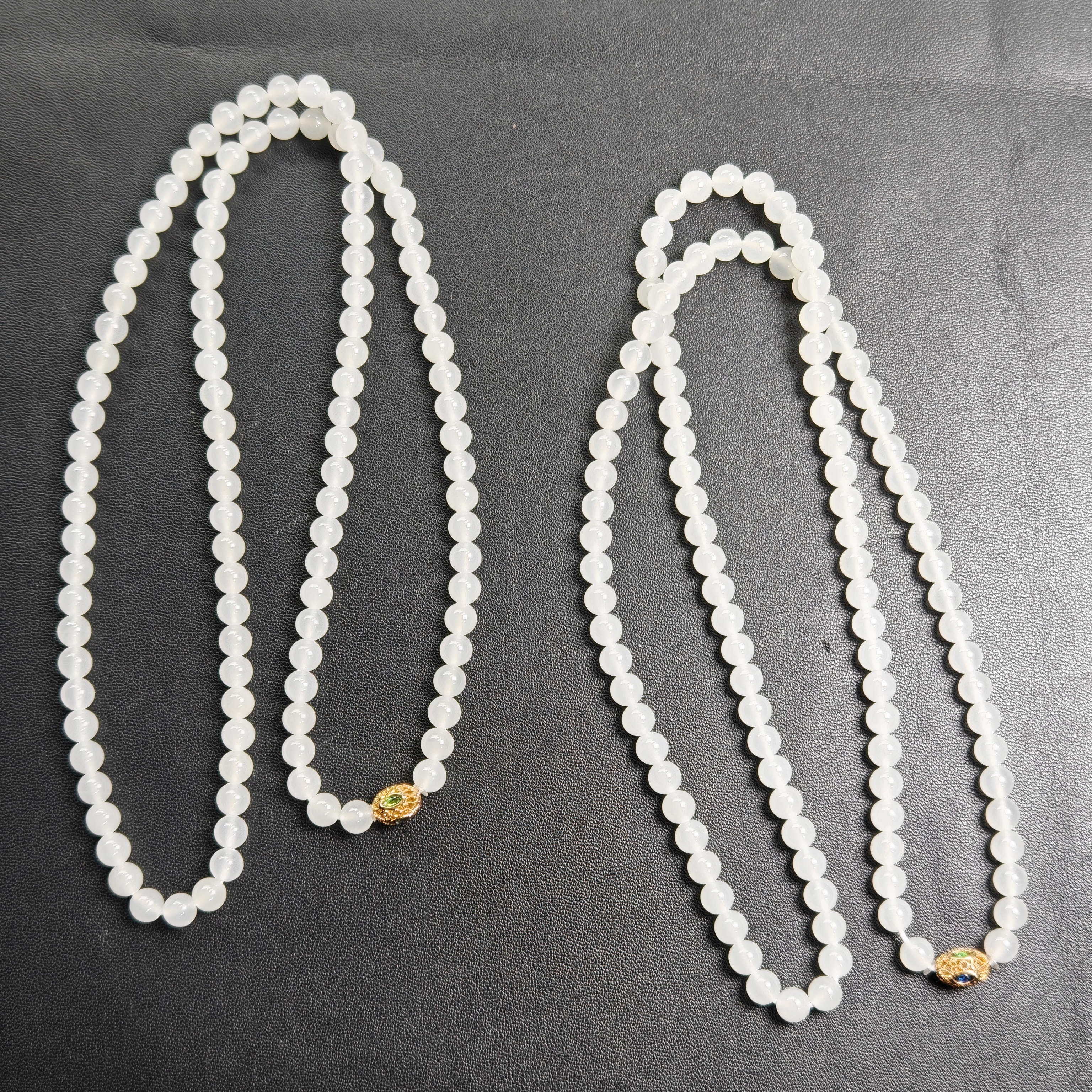 【玉经纶】11866/Q28-616-和田玉珠链-多样性发其一