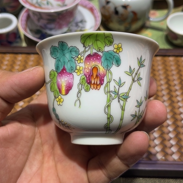 纯手绘精品盖碗杯