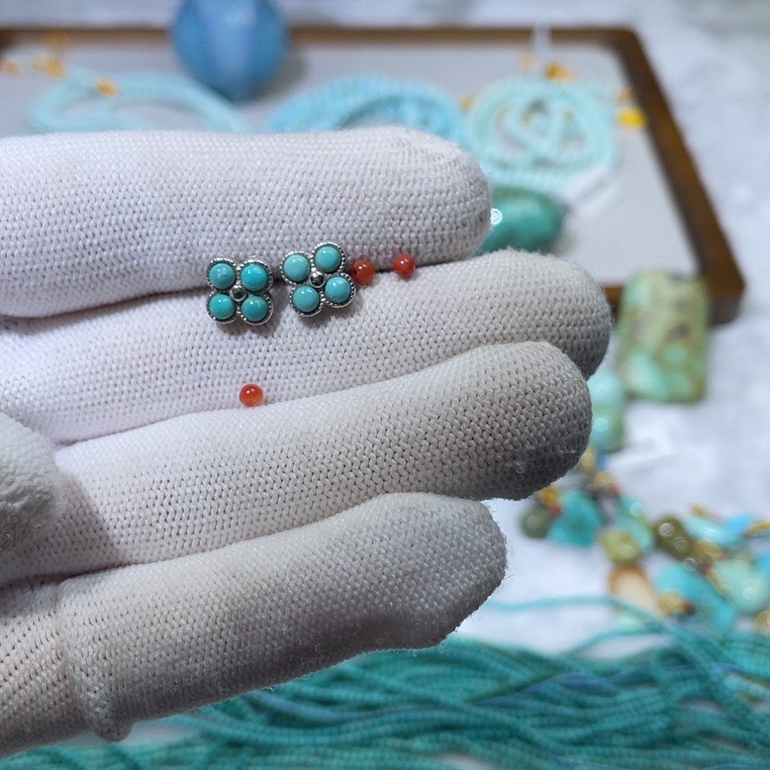 绿松石银S925镶嵌珠宝奇石